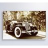 Quadro Carro Clássico Preto E Branco 60x40 Cm Adesivo - 1