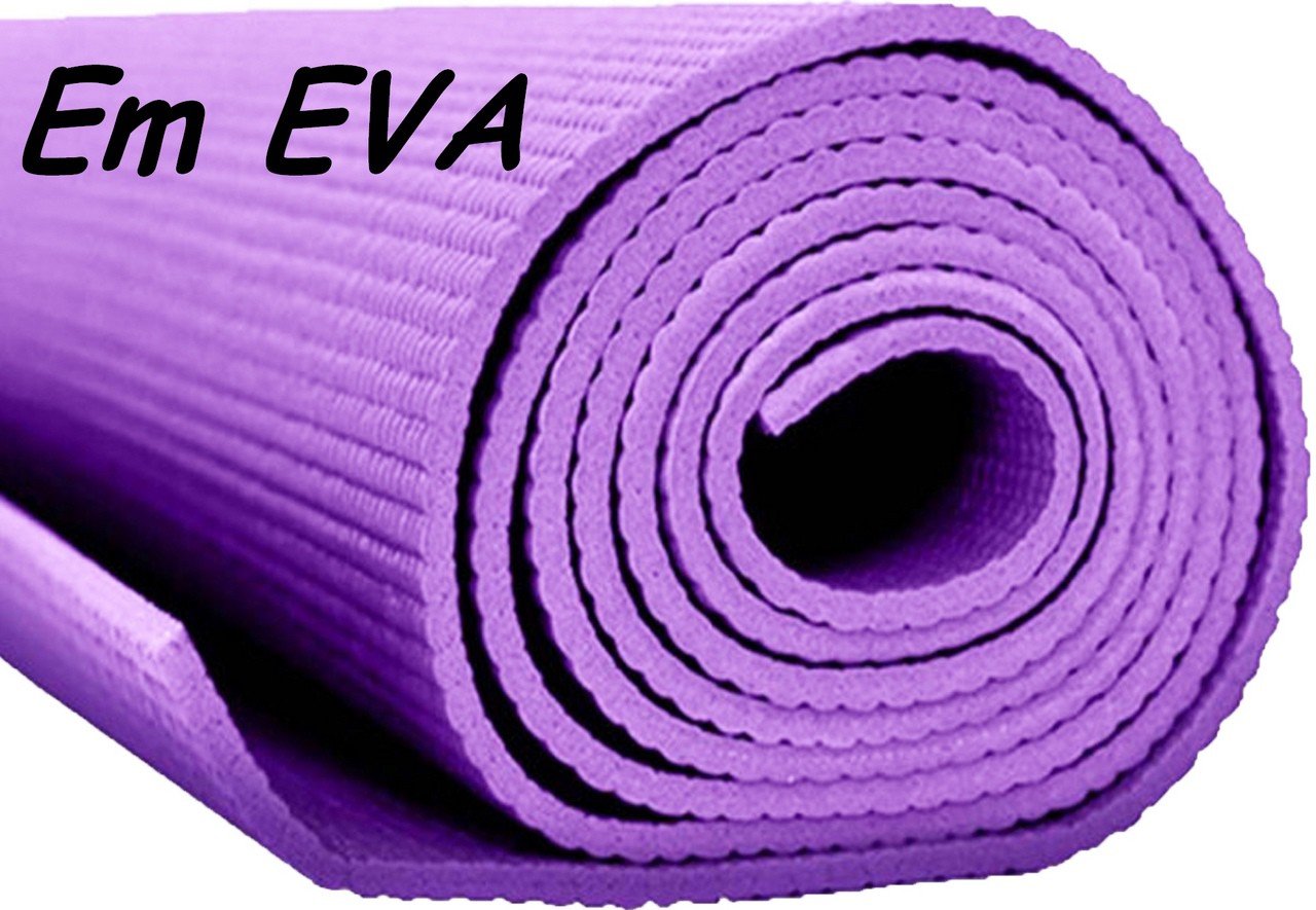 Tapete Yoga Mat Pilates Fitness Ginástica 170x60cm 5mm Grande Lilás