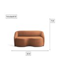 Ver imagem 2 de Sofá Curvo 2 Lugares 200cm Boucle Alonso