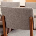 Ver imagem 4 de Conjunto de Jantar Mesa com Vidro Bennett 4 Cadeiras Ella - Natural C/ Mescla Cinza
