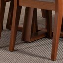 Ver imagem 6 de Conjunto de Jantar Mesa com Vidro Bennett 4 Cadeiras Ella - Natural C/ Mescla Cinza