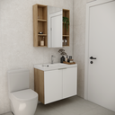 Ver imagem 1 de Conjunto de Banheiro sem Cuba Vittare 80cm Estilare Cnj5005 Carvalho/branco
