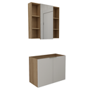Ver imagem 2 de Conjunto de Banheiro sem Cuba Vittare 80cm Estilare Cnj5005 Carvalho/branco