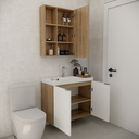 Ver imagem 3 de Conjunto de Banheiro sem Cuba Vittare 80cm Estilare Cnj5005 Carvalho/branco