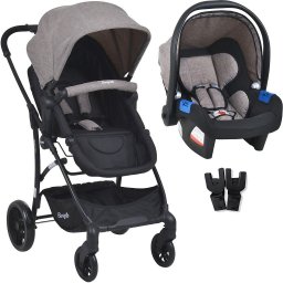 Carrinho Moises com Bebe Conforto Burigotto Convert Capuccino - 1