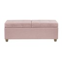 Ver imagem 3 de Canto Alemão Recamier Bau + Painel Madri 160cm Suede Rosa Bebe - Inova Decor