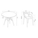 Ver imagem 3 de Conjunto Sala de Jantar Mesa Eiffel 120x75cm Tampo MDF com 4 Cadeiras Allegra Amarelo/Preto