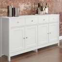 Ver imagem 1 de Aparador Buffet Bar 4 Portas 4 Gavetas 154cm x 78,8cm Dalila Branco