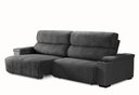 Ver imagem 2 de Sofá Retrátil e Reclinável Milão 3 Lugares Preto 2,90m Suede com Porta Copos Sofá Casa