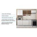 Ver imagem 5 de Cozinha Modulada Compacta sem Tampo 4 Peças Legno Crema com Branco Vidro Reflecta Lis Luciane Móveis