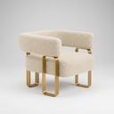 Ver imagem 4 de Poltrona Cadeira Decorativa Versátil Loy - Zahav Estofados:bouclé Off White