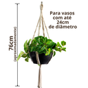 Ver imagem 2 de Suporte de Plantas em Macramê - Modelo: FIT-G