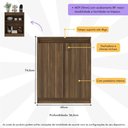 Ver imagem 3 de Aparador Buffet 60cm 2 Portas com Chave Multimóveis Cr50099 Nogal