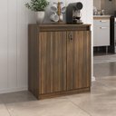 Ver imagem 2 de Aparador Buffet 60cm 2 Portas com Chave Multimóveis Cr50099 Nogal