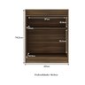 Aparador Buffet 60cm 2 Portas com Chave Multimóveis Cr50099 Nogal - 4