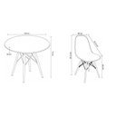 Ver imagem 3 de Conjunto Sala de Jantar Mesa Eiffel 120x75cm Tampo MDF com 4 Cadeiras Eiffel Botonê Azul