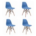 Ver imagem 5 de Conjunto Sala de Jantar Mesa Eiffel 120x75cm Tampo MDF com 4 Cadeiras Eiffel Botonê Azul