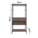 Ver imagem 5 de Guarda Roupa Closet 2 Gavetas 2 Nichos 1 Prateleira Madri 