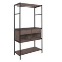 Ver imagem 3 de Guarda Roupa Closet 2 Gavetas 2 Nichos 1 Prateleira Madri