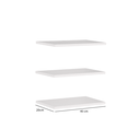 Ver imagem 2 de Kit 3 Prateleiras 40x20 Decoração Suporte Invisivel - Branco