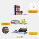 Ver imagem 5 de Kit 3 Prateleiras 40x20 Decoração Suporte Invisivel - Branco