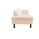 Ver imagem 5 de Recamier Decorativo Divã Amsterdã 147cm Lado Esquerdo Couro Bege