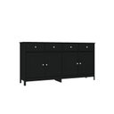 Ver imagem 2 de Aparador Buffet Bar 4 Portas 4 Gavetas 154cm x 78,8cm Dalila Preto