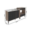 Ver imagem 4 de Cozinha Modulada 3 Peças 1 Paneleiro 2 Portas 1 Balcão 1 Armário Aéreo 2 Portas Karen Moveis Sul