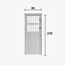 Ver imagem 3 de Porta de Alumínio Lambril 210x80cm Lado Esquerdo Postigo Hale Esquadrias