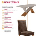 Ver imagem 7 de Mesa de Jantar Yasmin 180cm Tampo MDF Copo com 6 Cadeiras Carolina
