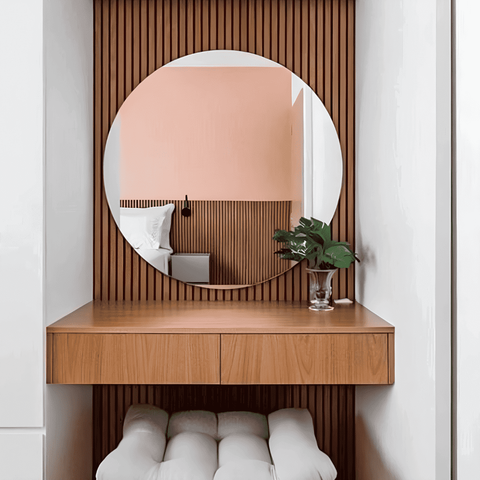 Espelho Decorativo Lapidado Redondo 80cm