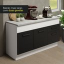 Ver imagem 7 de Cozinha Compacta Madesa Agata 150001 com Armário e Balcão (Com Tampo) Branco/Preto Cor:Branco Preto