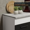 Cozinha Compacta Madesa Agata 150001 com Armário e Balcão (Com Tampo) Branco/Preto Cor:Branco Preto - 6