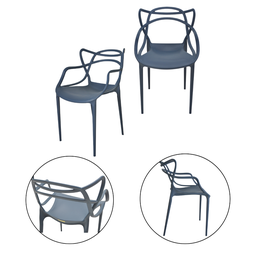 Kit 2 Cadeiras Allegra Design Durável Uso Interno e Externo - 1