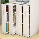 Ver imagem 1 de Armário Para Escritório 4 Gavetas Mdf Livros Sala Estante