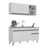 Armário de Cozinha Compacta Veneza Multimóveis MP2142.964 Branco/Preto - 3