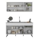 Ver imagem 6 de Armário de Cozinha Compacta Veneza Multimóveis MP2142.964 Branco/Preto