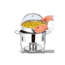 Ver imagem 3 de Rechaud Redondo Brinox Savoy 5 Litros 31 X 43 Cm Aço Inox