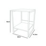Mesa Cabeceira Industrial Tókio Base Ferro Preto Tampo Preto - 3