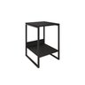 Mesa Cabeceira Industrial Tókio Base Ferro Preto Tampo Preto - 2