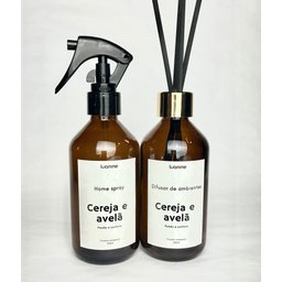 Kit Home Spray e Difusor de Ambientes Cereja e Avelã Vidro 200ml - 1