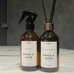 Kit Home Spray e Difusor de Ambientes Cereja e Avelã Vidro 200ml - 3