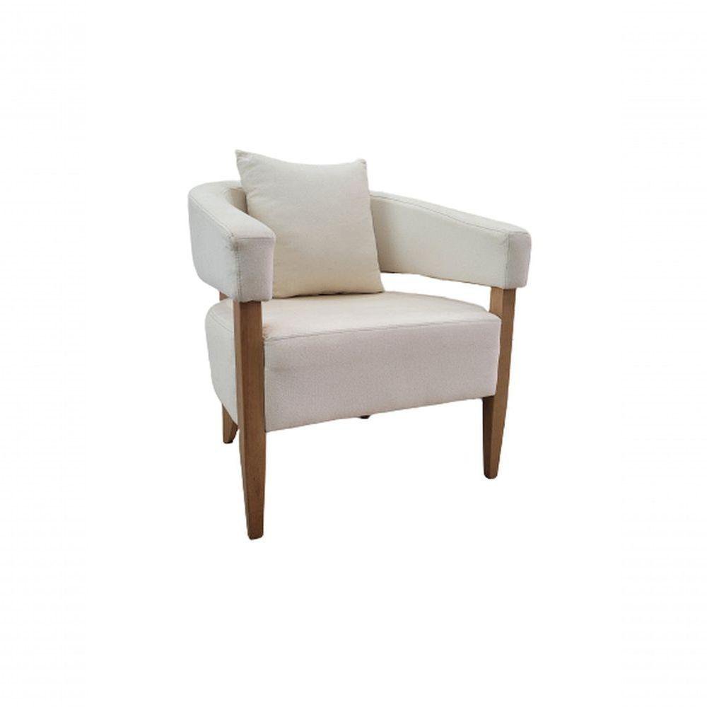 Poltrona Decorativa Valentina Luxo Dora Bela Cor Linho 1002 ...