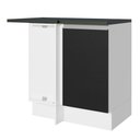 Ver imagem 1 de Balcão De Canto 100% Mdf 1 Porta Branco/preto