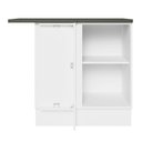 Ver imagem 2 de Balcão De Canto 100% Mdf 1 Porta Branco/preto