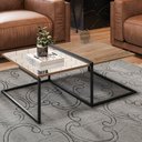 Ver imagem 3 de Conjunto 3 Mesas Decorativas Estilo Industrial BP 15mm Demolição - Desk Design