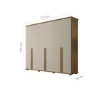 Ver imagem 3 de Guarda-Roupa 6 Portas com 5 Gavetas Internas 1 com Divisória e Maleiro Estrela RV Móveis Marrom/Cinamomo/Off White