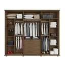 Ver imagem 4 de Guarda-Roupa 6 Portas com 5 Gavetas Internas 1 com Divisória e Maleiro Estrela RV Móveis Marrom/Cinamomo/Off White