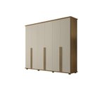 Ver imagem 2 de Guarda-Roupa 6 Portas com 5 Gavetas Internas 1 com Divisória e Maleiro Estrela RV Móveis Marrom/Cinamomo/Off White