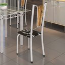 Ver imagem 2 de Kit 4 Cadeiras Tubulares Júlia Branco/Pérola/Preto Floral